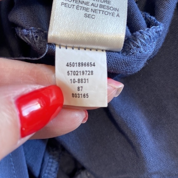 White House Black Market Ball Chain Tee Blue Long Sleeve XXS - Picture 13 of 13